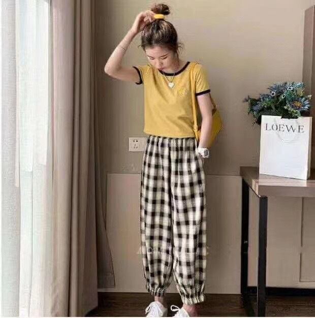 チェックジョガーパンツ