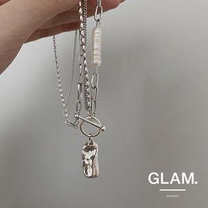 パール バロックチェーンネックレス