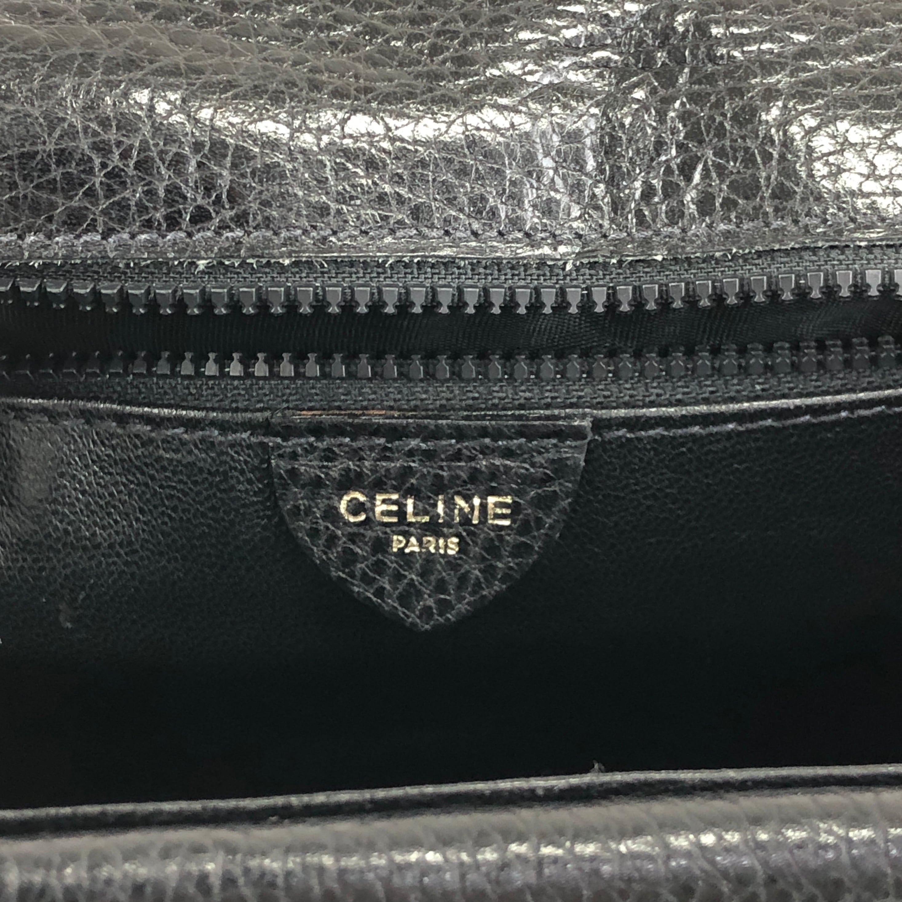CELINE セリーヌ ショルダーバッグ ブラック トリオンフ レザー