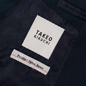 TAKEO KIKUCHI タケオキクチ 2B セットアップ スーツ サマーウール テーラードジャケット スラックスパンツ 3 /ネイビー系/日本製
