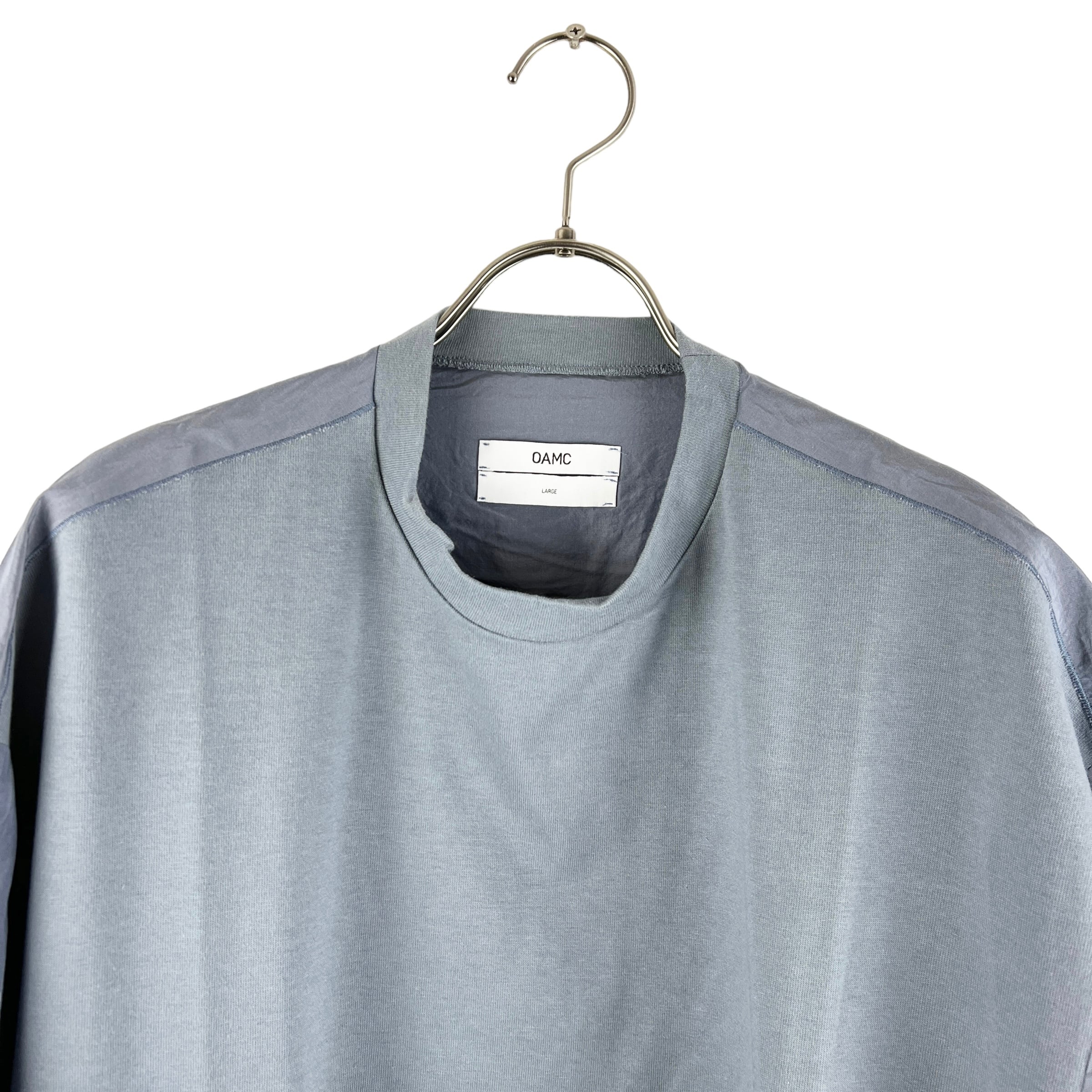 OAMC(オーエーエムシー) Silk Back Luster Mixing T Shirt (blue ...