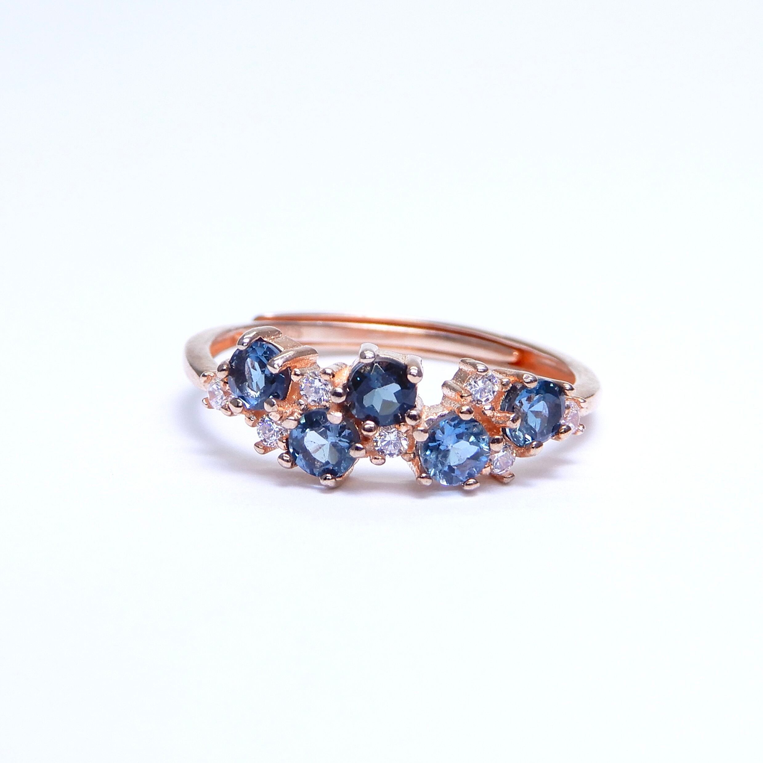 リースRing♦︎ロンドンブルートパーズ♦︎PGカラー《0101》