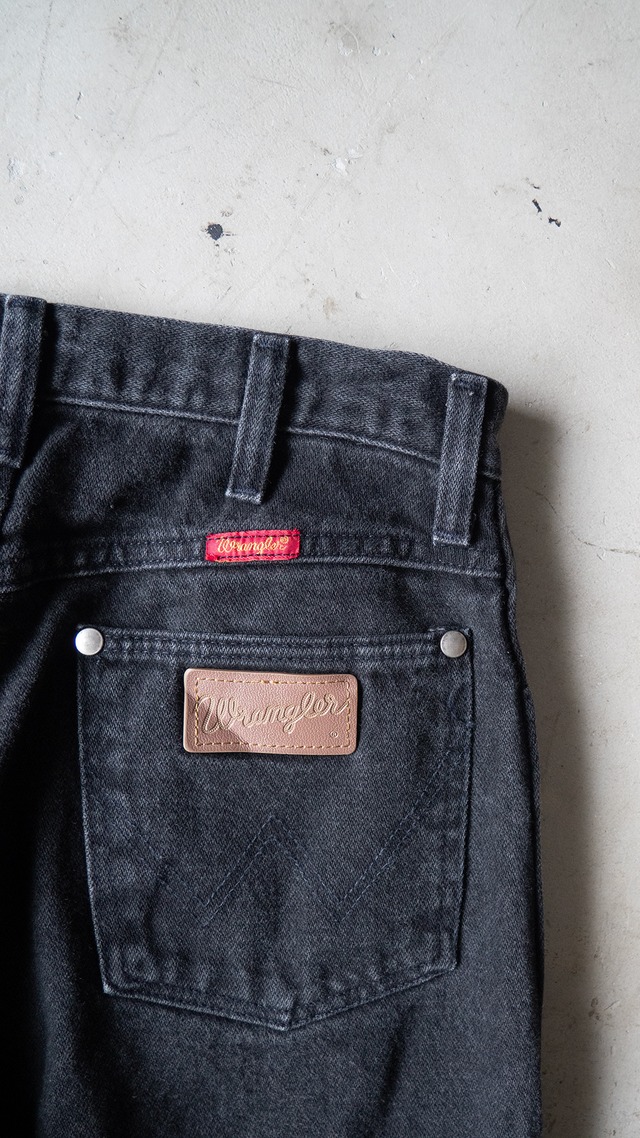 "Wrangler" 1990s Black denim cut-off pants
