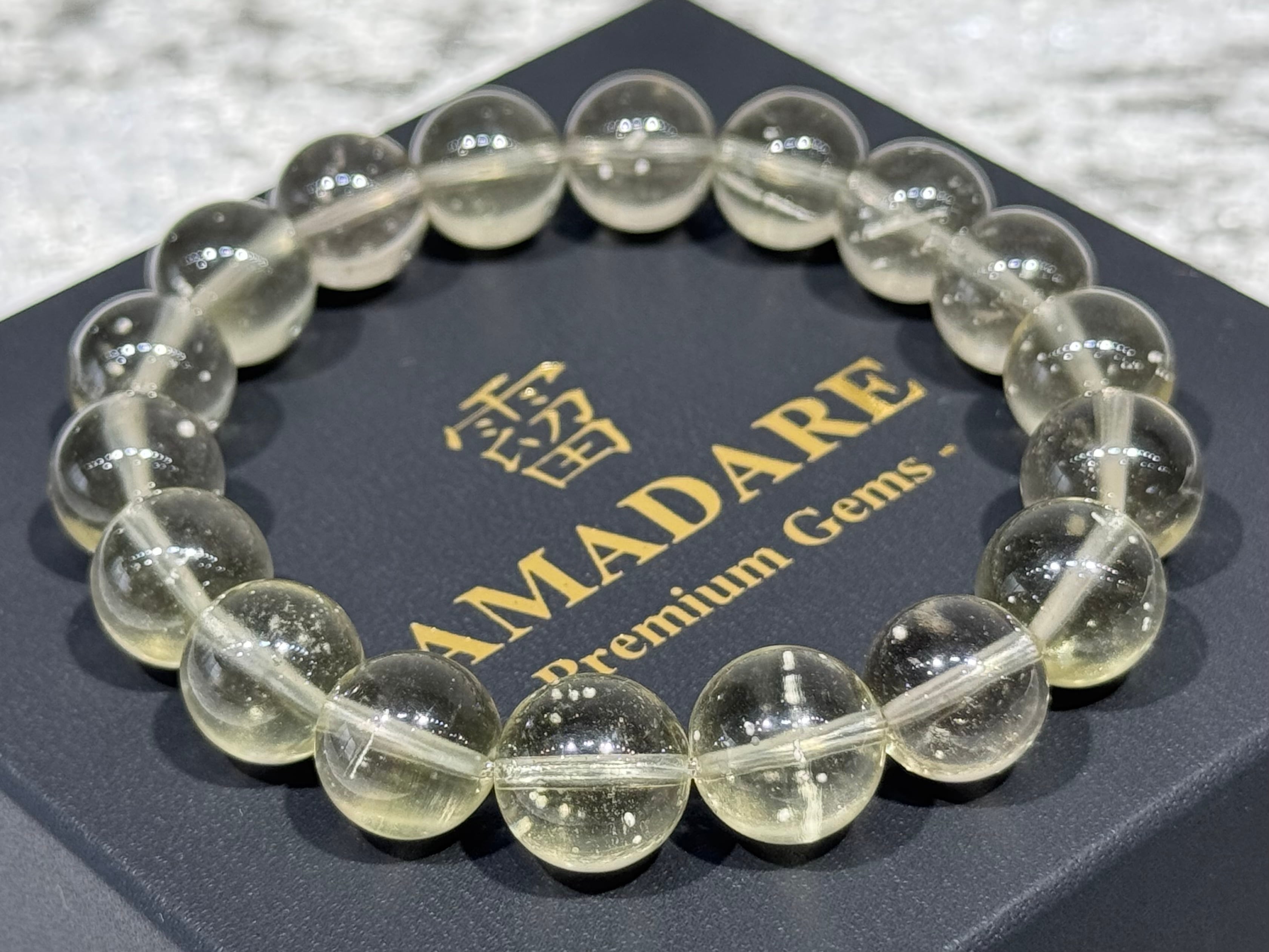 リビアングラス　ブレスレット 高品質]リビアングラス ブレスレット 11-11.5mm #QB129