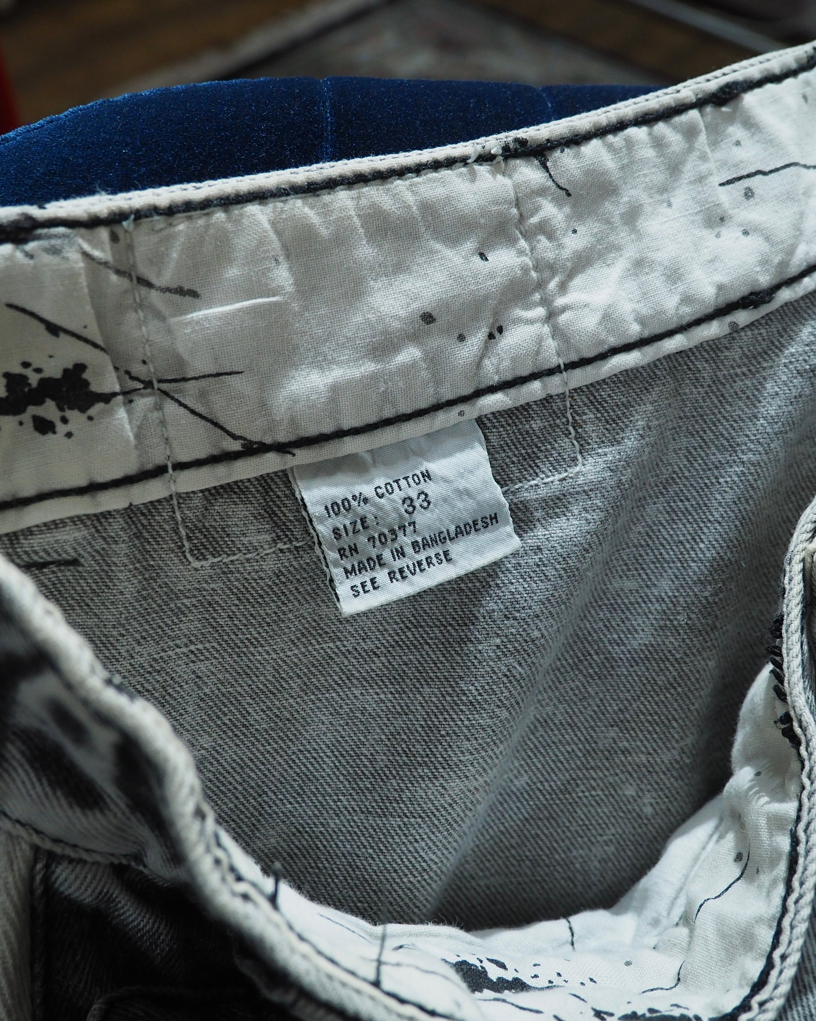 1990 - 00s " Bruno " Beautiful White Chemical Wash vintage Baggy shorts Pants
