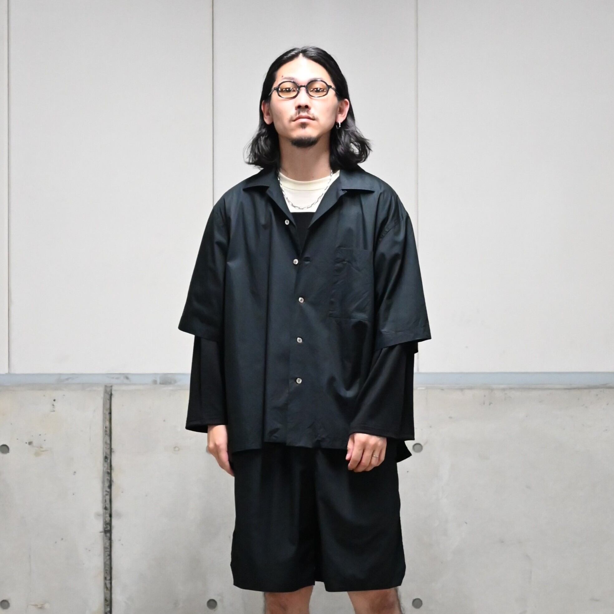 INTERIM / HICOUNT TYPEWRITER DEADSTOCK FABRIC HYPER BIG S/S OPEN