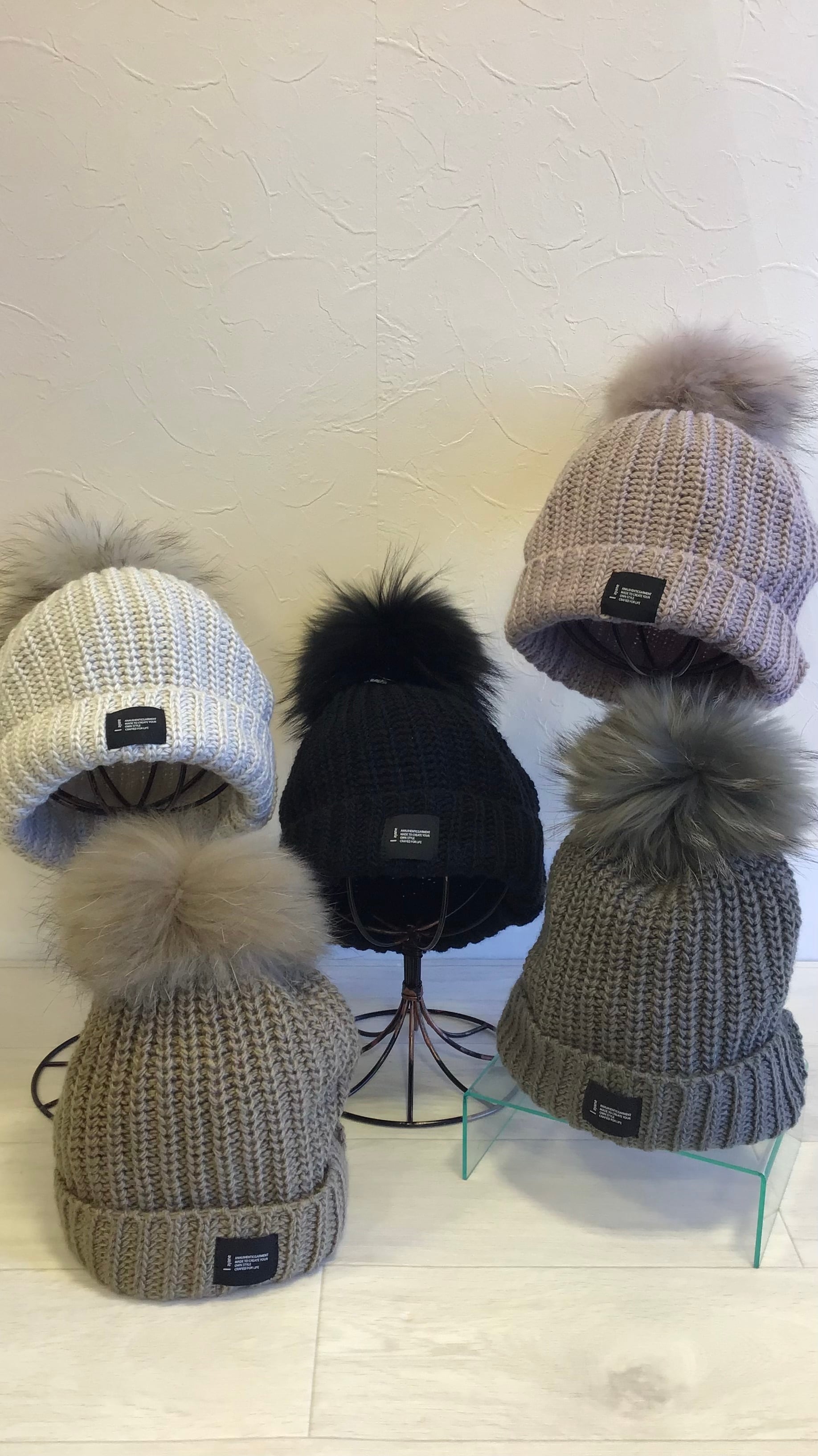 ayane リアルファーボンボンニット帽 No.815350 送料無料 | セレクト