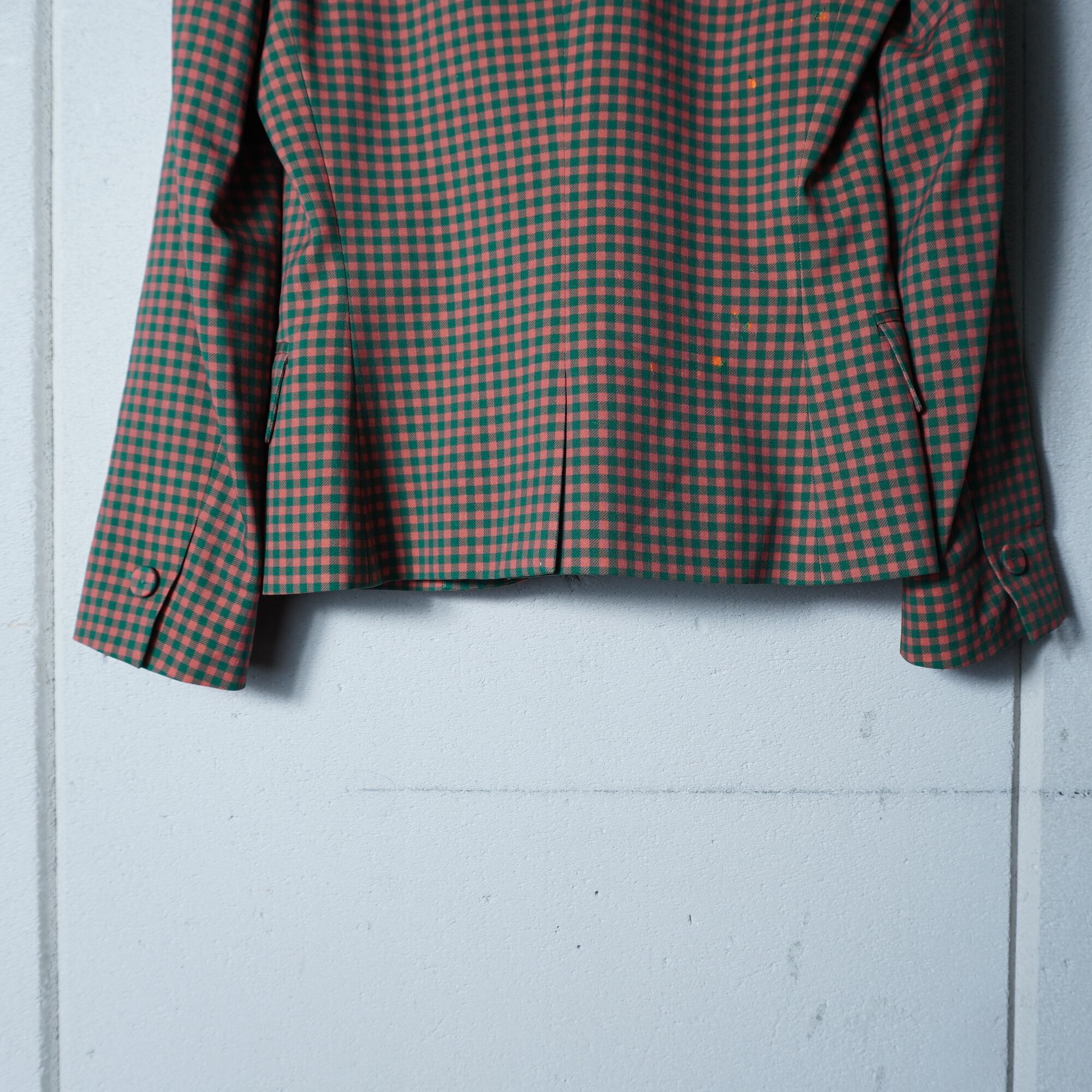 PRADA】プラダ ギンガムチェックテーラードジャケット PRADA】プラダ ギンガムチェックテーラードジャケット