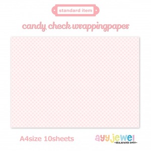 ラッピングペーパー158.candy check