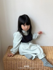 韓国子供服 / BANANA J / 26Autumn / レターリング ワッフルワンピース / 秋服 / キッズ *XS~JS*