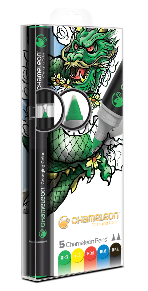 Chameleon Pen 5 Pen Primary Set (カメレオンペン　5本入りプライマリーセット)