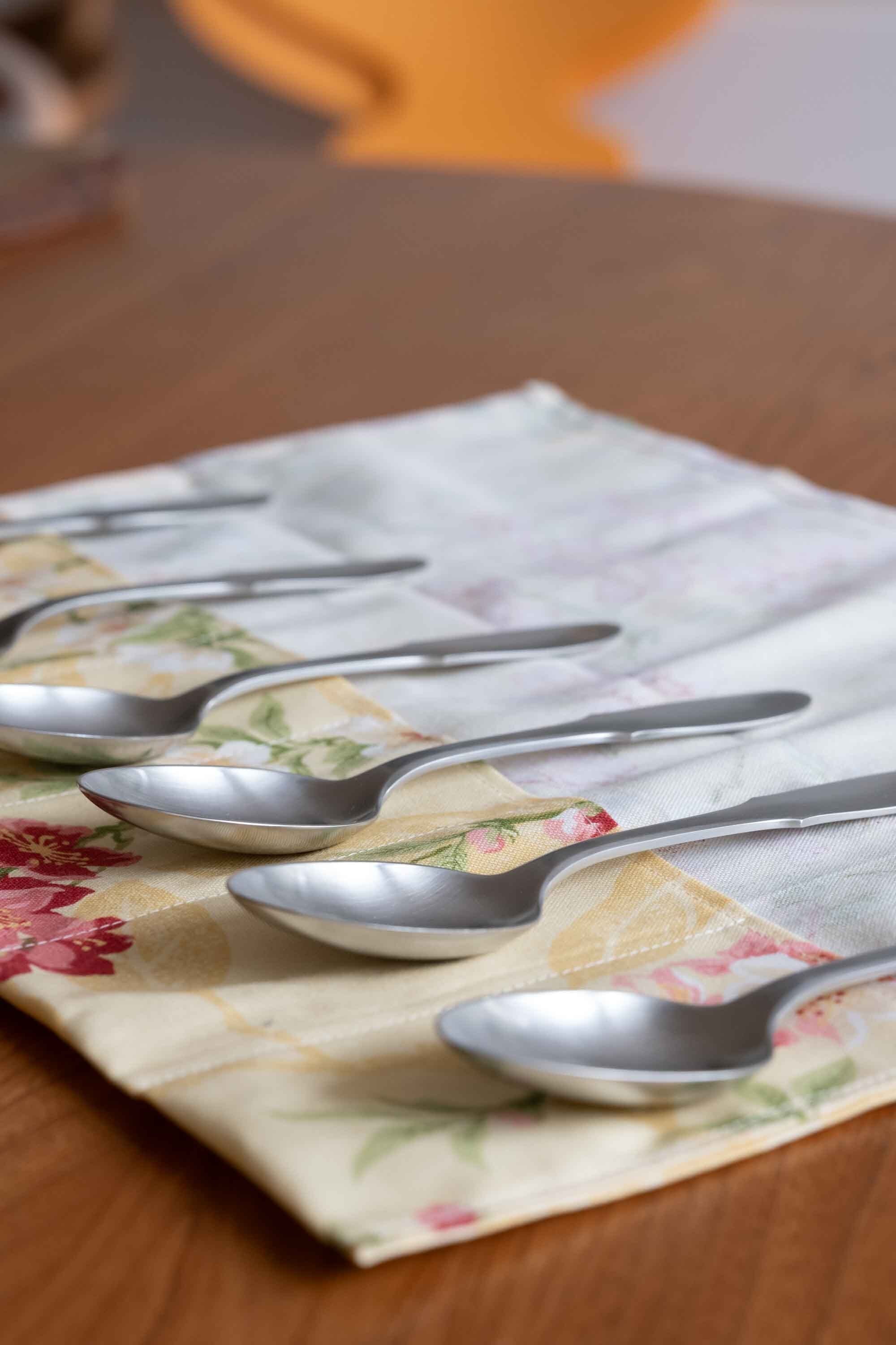 Mitra (ミトラ) デザートスプーン 6本 オリジナルカトラリー入れ付 Georg Jensen(ジョージ・ジェンセン)1941年〜 その1