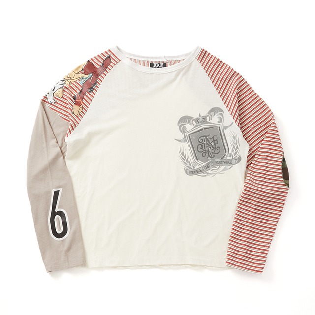FAKE AS FLOWERS / STRIPE RAGLAN