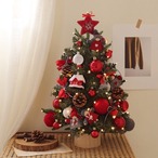 【THE FM】クリスマスツリー ニット帽人形 レッド系 50cm