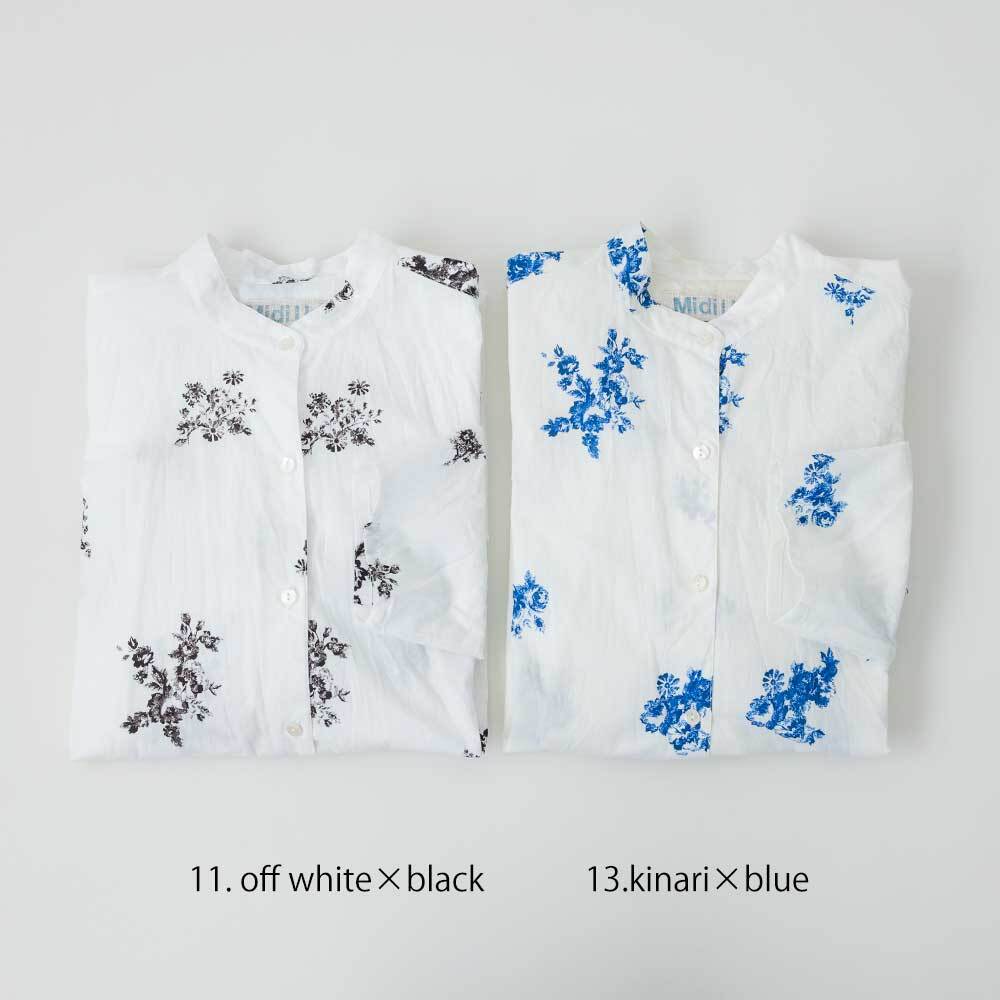 Midi Umi フラワープリントワイドシャツワンピース | LASQ store
