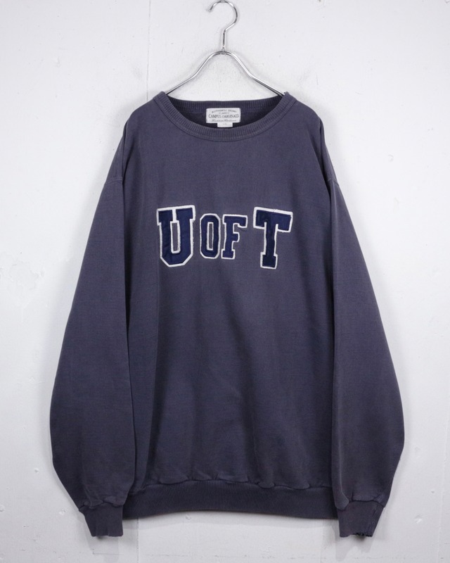 【Caka act2】“University of Toronto” Good Fade Vintage Loose Sweatshirt