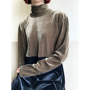 made in USA Two Tone Velour Dress