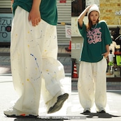 \SALE/◆ペイント ワイド バルーンパンツ◆ku-11222
