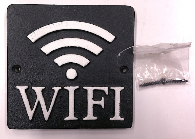 アイアン　スクエアサイン（WIFI）黒