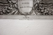 1780s フランス 33c 繊細な歴史的銅版画 図版 コリオラヌスへの嘆願 カルナヴァル博物館所蔵 アンティーク