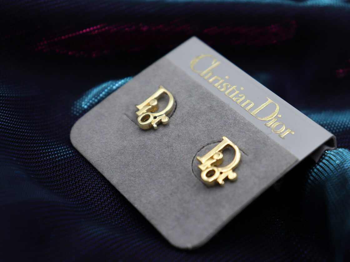 保管品】Christian Dior トロッター ピアス Dior ロゴ ディオール 