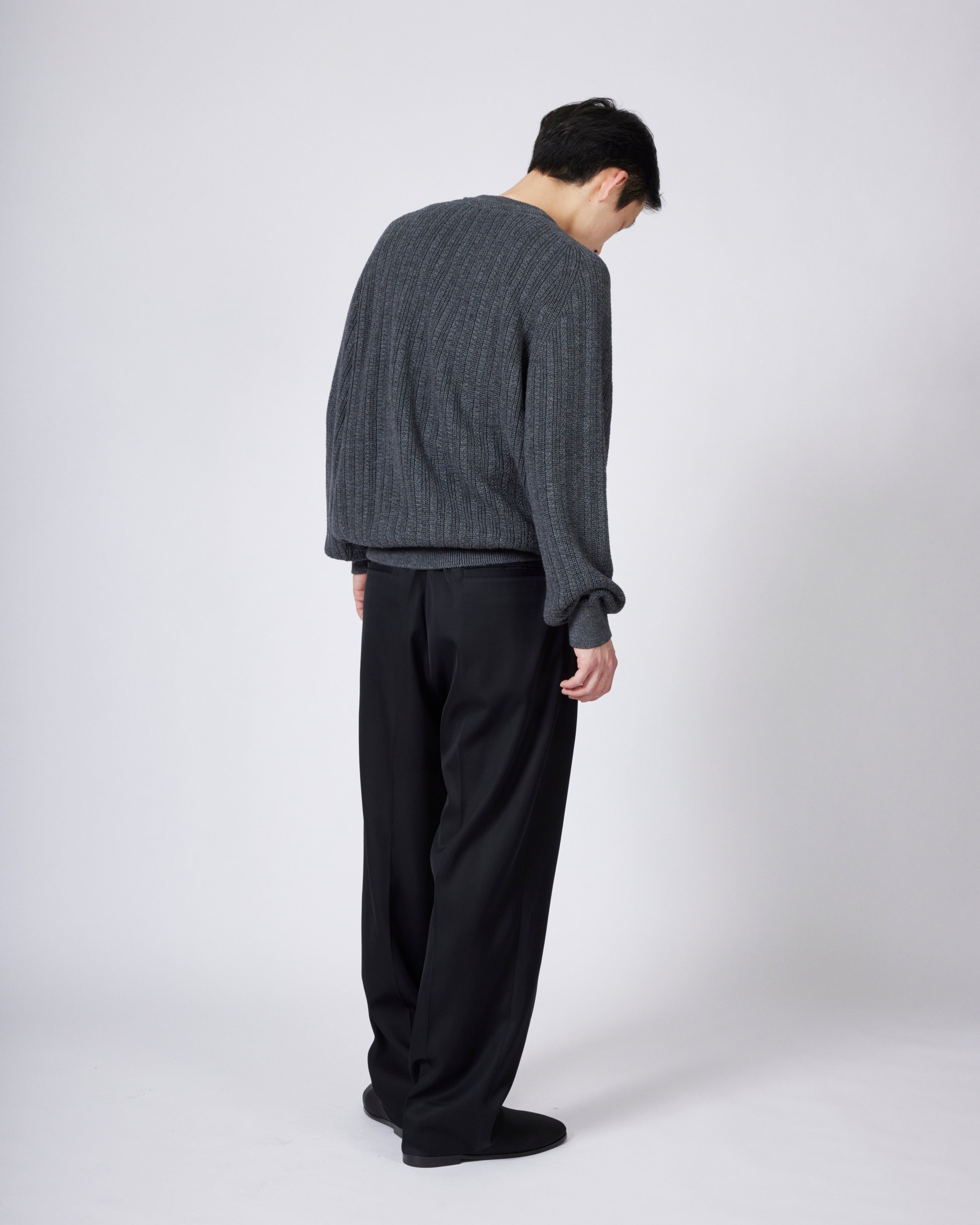  ブラック 黒　パンツ everyone XXL everyone two tuck wide twill trouser (BLACK) | everyone