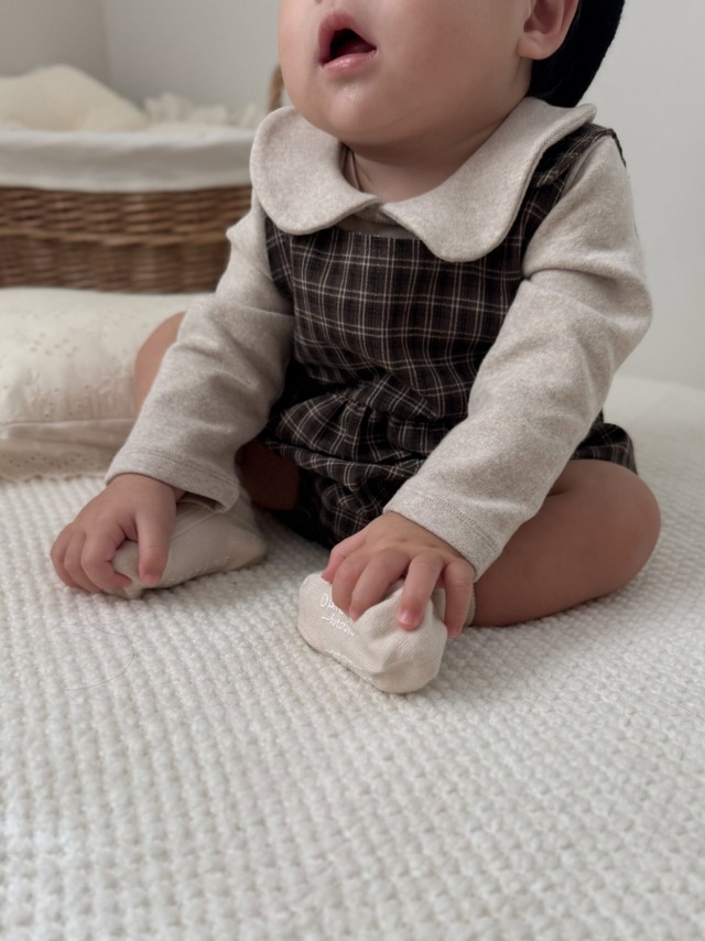 [mimimarket] check suspenders suit