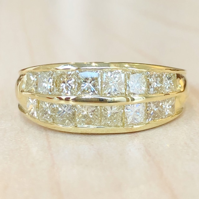 キラキラ 合計2.28ct ️ダイヤモンド ダイヤ K18WG リング 指輪 | E.crown Shop ☆心躍るお得なジュエリーを☆