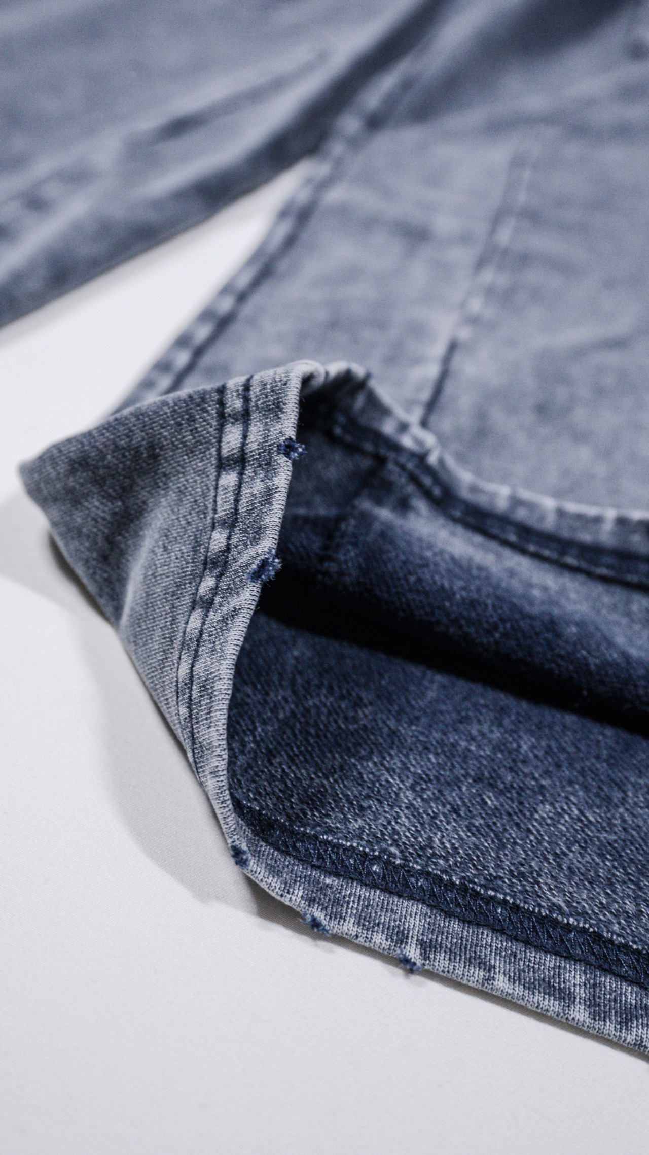 Vintage Washed Sweat Baggy Pants [Denim]