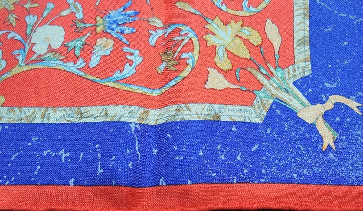 HERMES エルメス シルク スカーフ カレ45 PIERRES D' ORIENT ET D