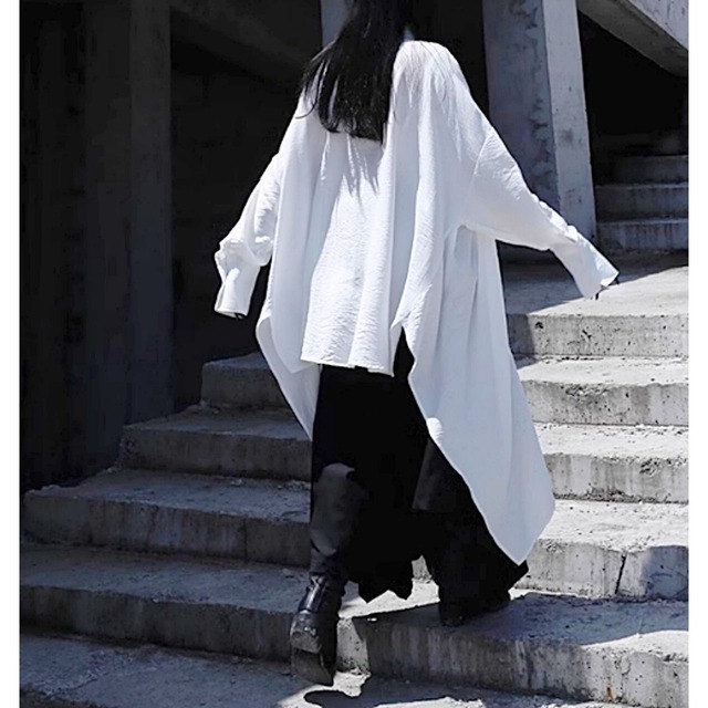 Asymmetrical long shirts【2color】 C0270