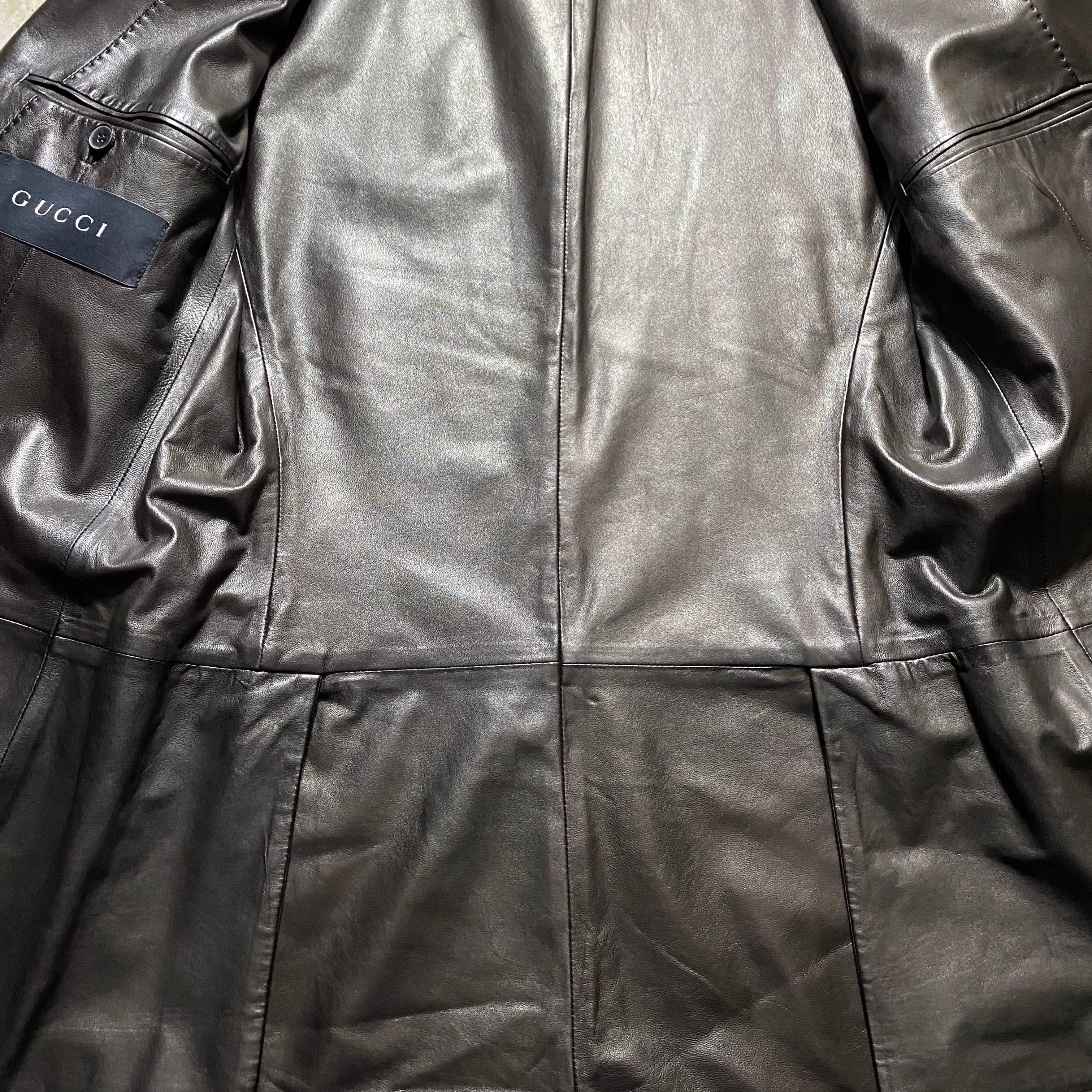 GUCCI by Tom Ford leather tailored jacket | NOIR ONLINE