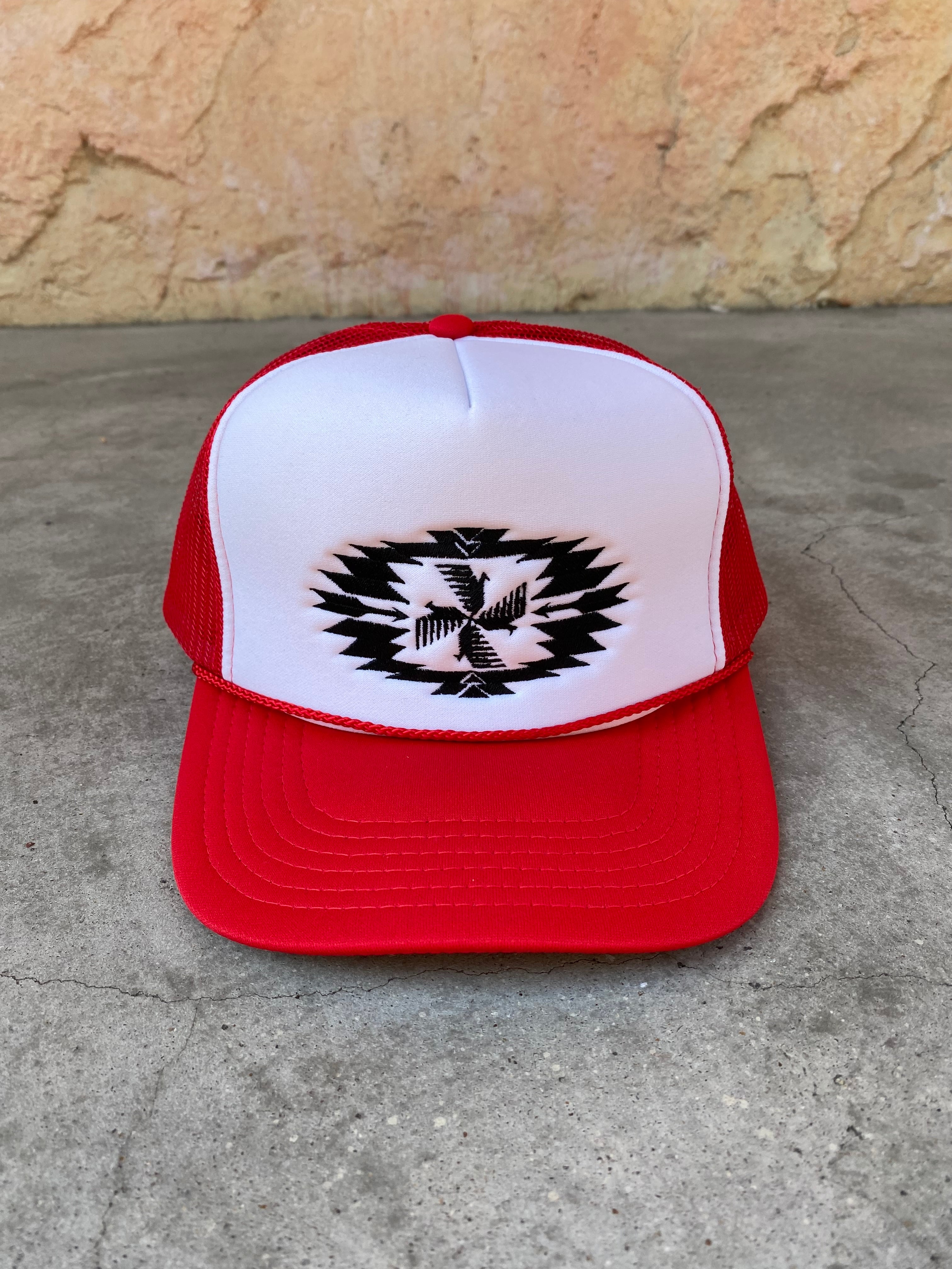 Dlan / TRUCKER MESH CAP-SWASTEGA- / RED / メッシュキャップ