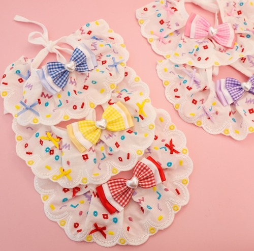 《予約》2101883　チェックリボンスタイ