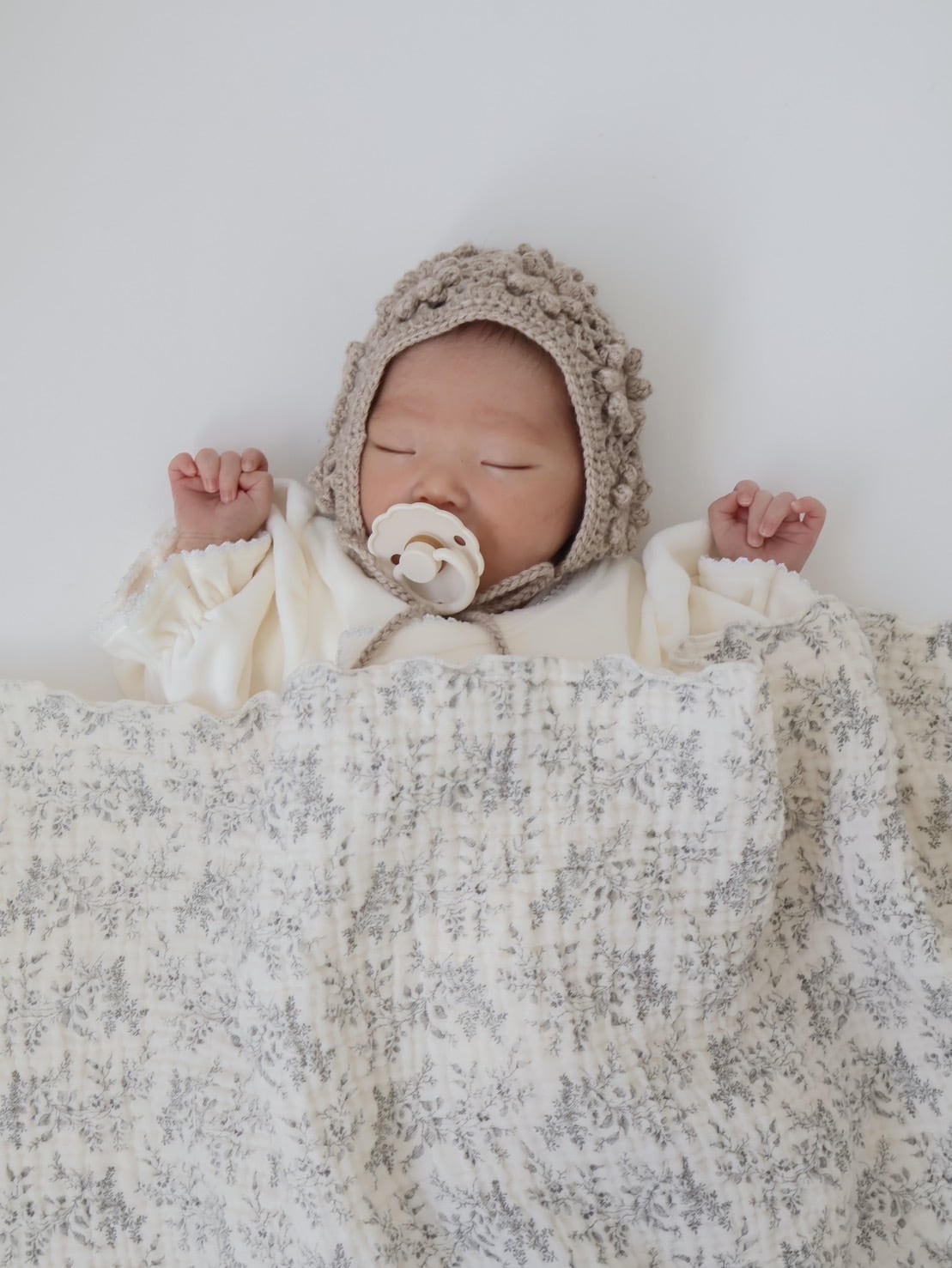 Sleep set <frill pillow + floret blanket > ベビーピロー フリルピロー ベビー枕 ガーゼブランケット ガーゼケット 出産祝い ギフトセット