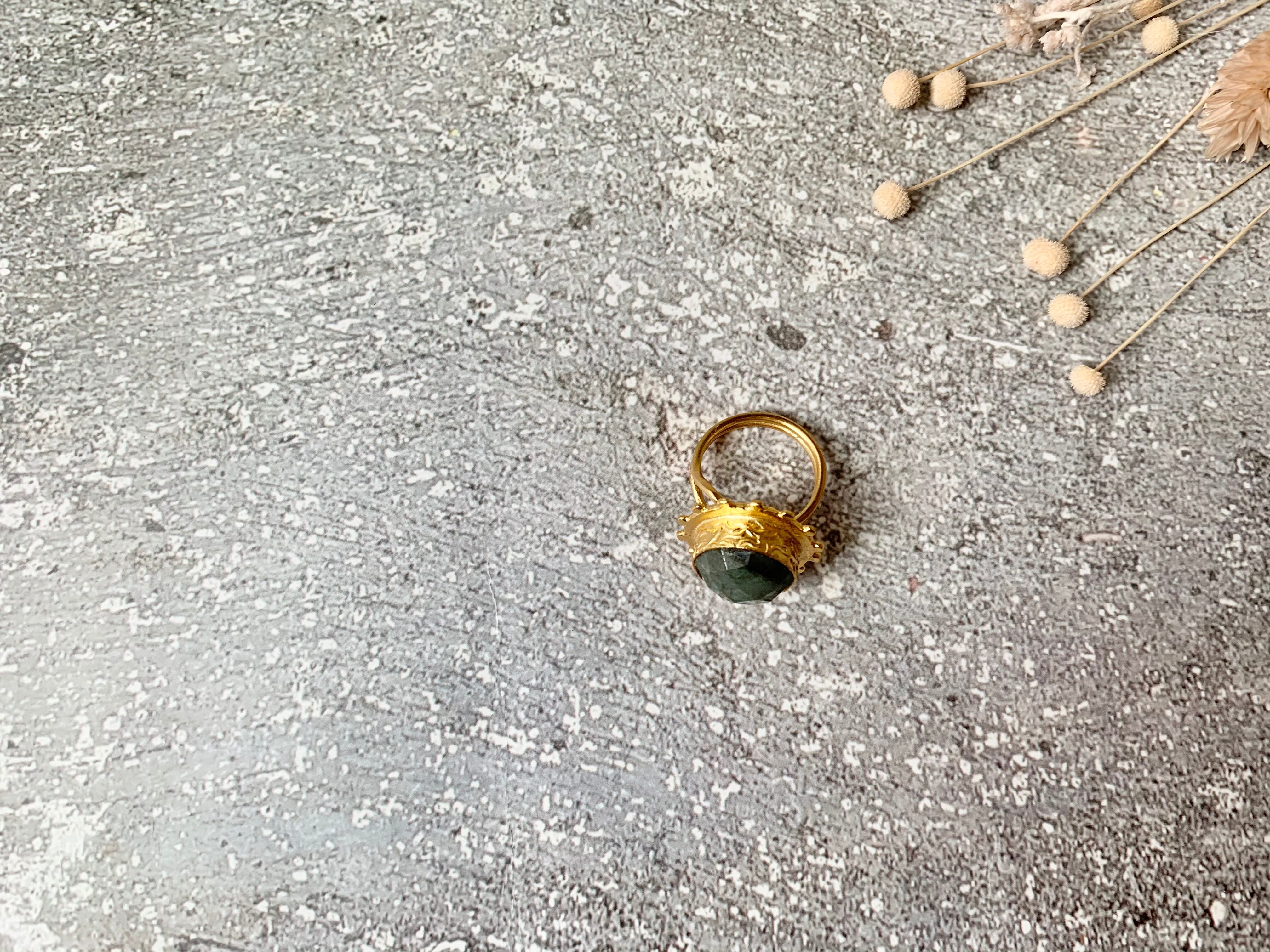 トルコ天然石リング3K