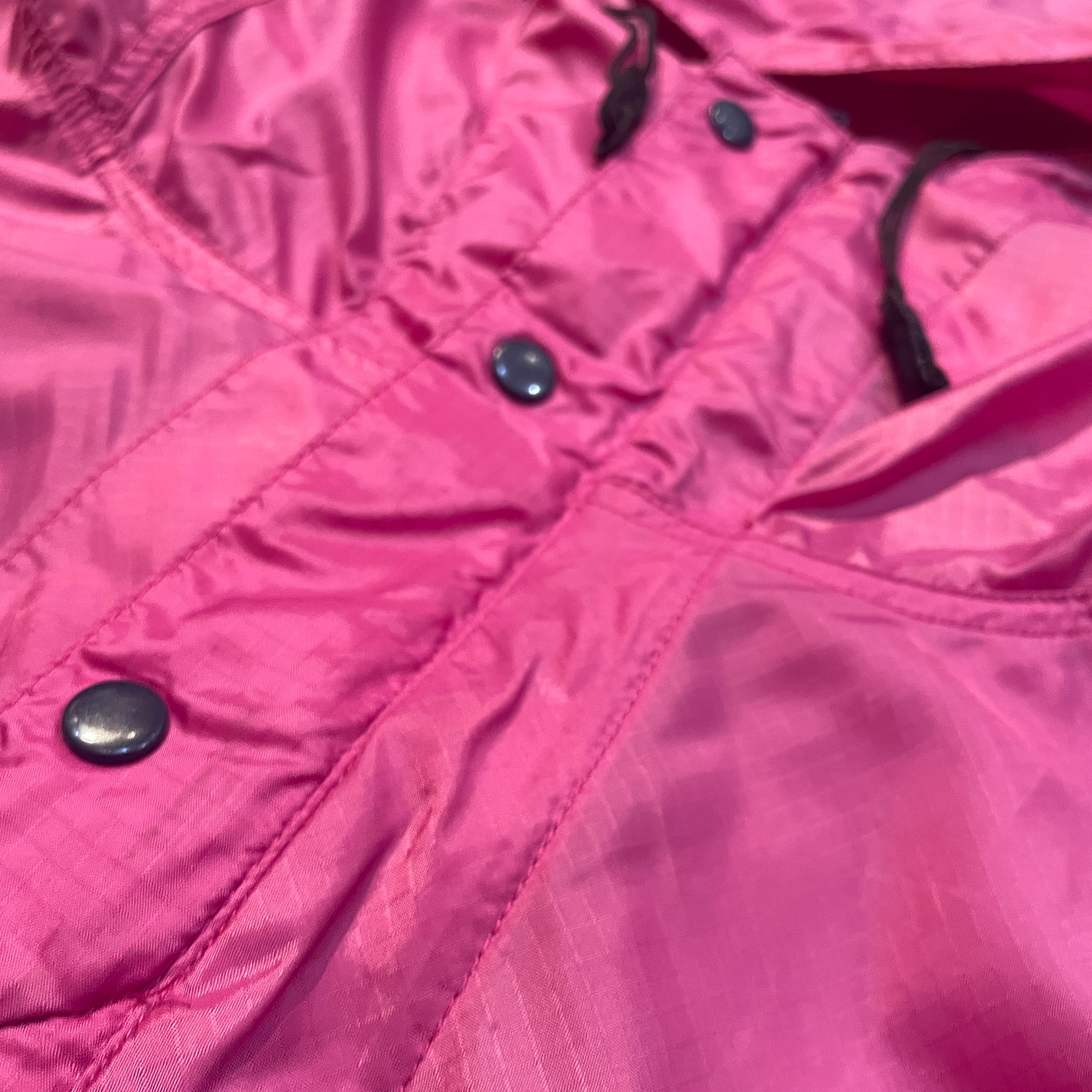 XL Patagonia パタゴニア アノラックパーカー ピンク ブルー フェザー
