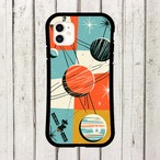 受注生産 iPhoneケース 惑星と軌道線の水色宇宙図｜宇宙図風 RFSP065A