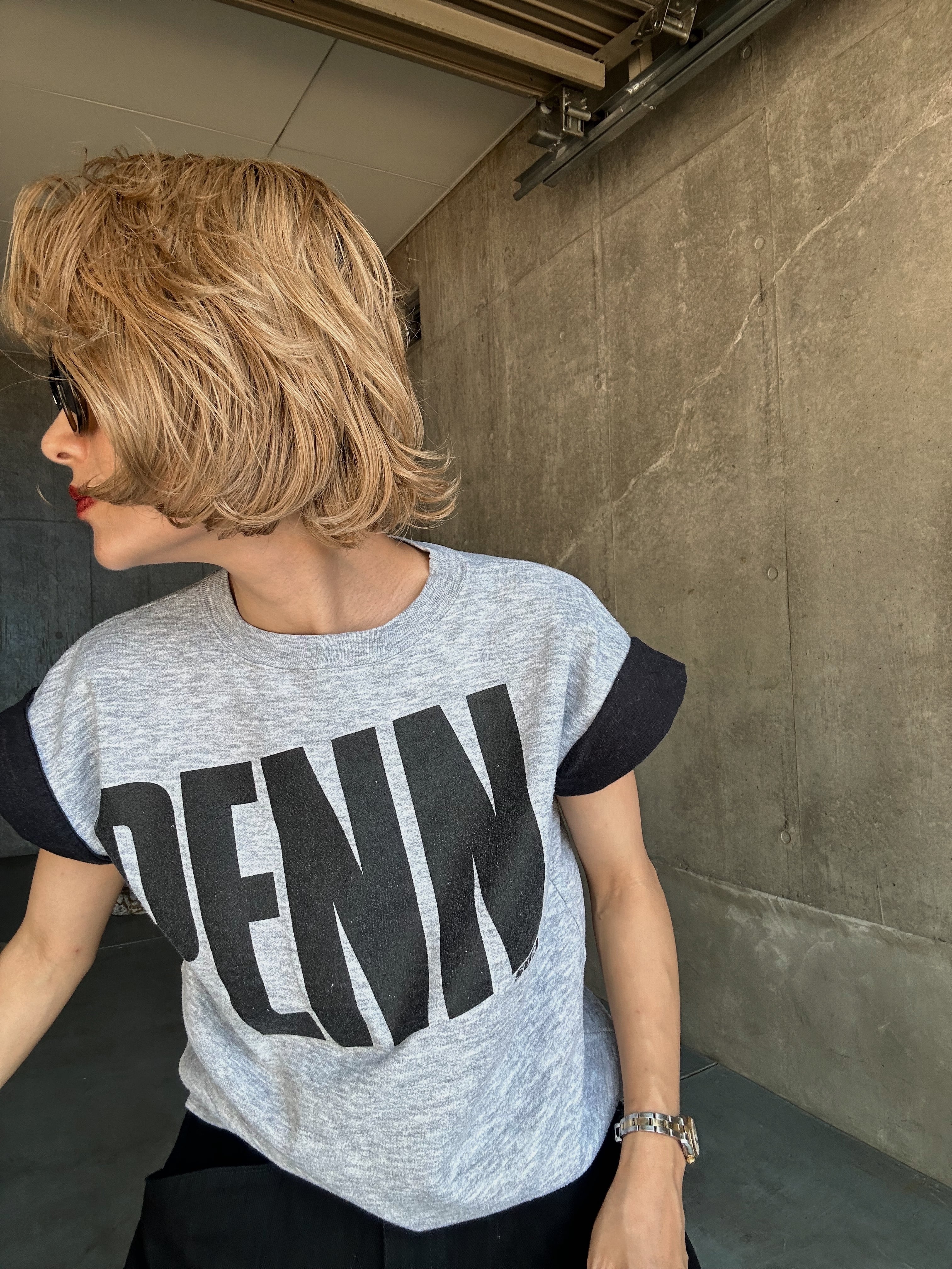 (CS2059)"PENNSYLVANIA" short sleeve sweat made in USA