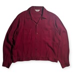 60s｜Saxon of California｜レーヨンシャツ｜ワインレッド｜サイズL相当｜コンディションA