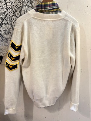 vintage “S” white lettered sweater