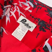 USA製 Pacifica HAWAII パシフィカ ハワイ 半袖 アロハシャツ サイズ M /アメリカ製/レッド/ビンテージ
