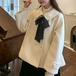 ドットリボンダブルボタンショートコート ・79039