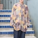 EU VINTAGE RETRO PATTERNED DESIGN OVER SHIRT/ヨーロッパ古着レトロ柄デザインオーバーシャツ