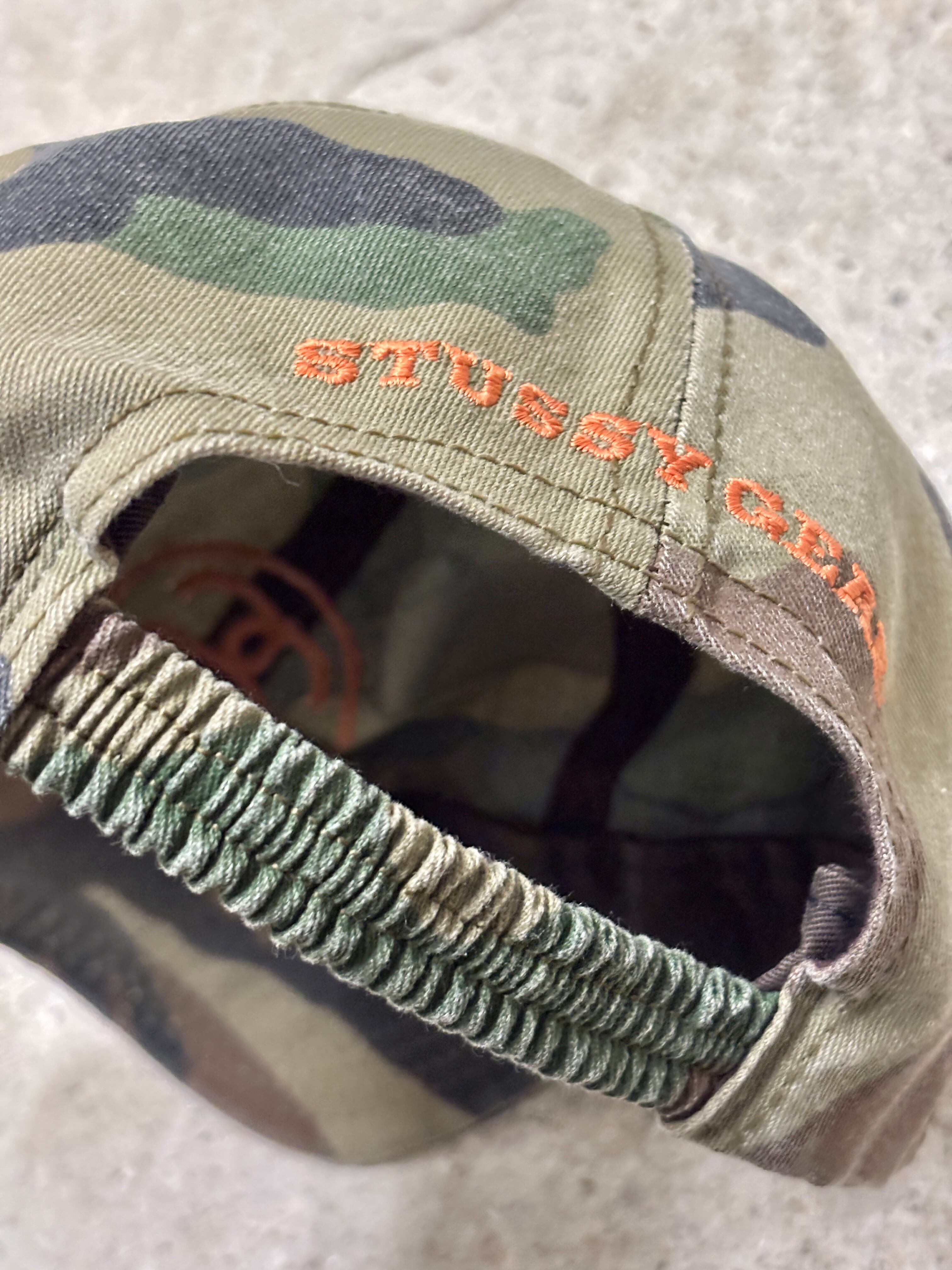 90s OLD STUSSY/SS Link Logo Cap/USA製/白タグ/Free/SSリンクロゴ