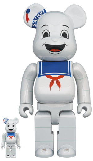 メディコム BE@RBRICK ベアブリック 100％ & 400% ゴーストバスターズ ステイパフ マシュマロマン ホワイトクローム Ver. 未開封 ♦︎４号店商品