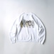 【ONEITA】90's Dog Print Sweatshirt White L Made in USA