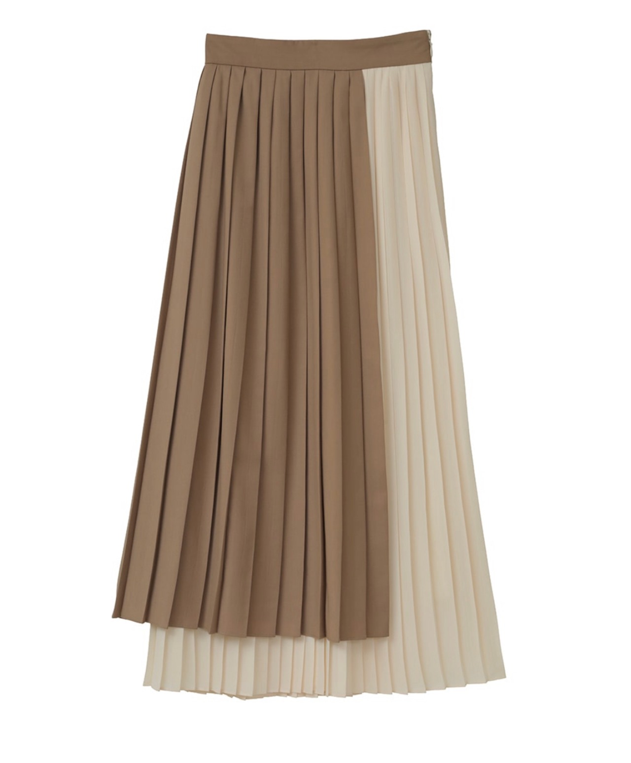 CLANE クラネ　 BI COLOR PLEATS SKIRT