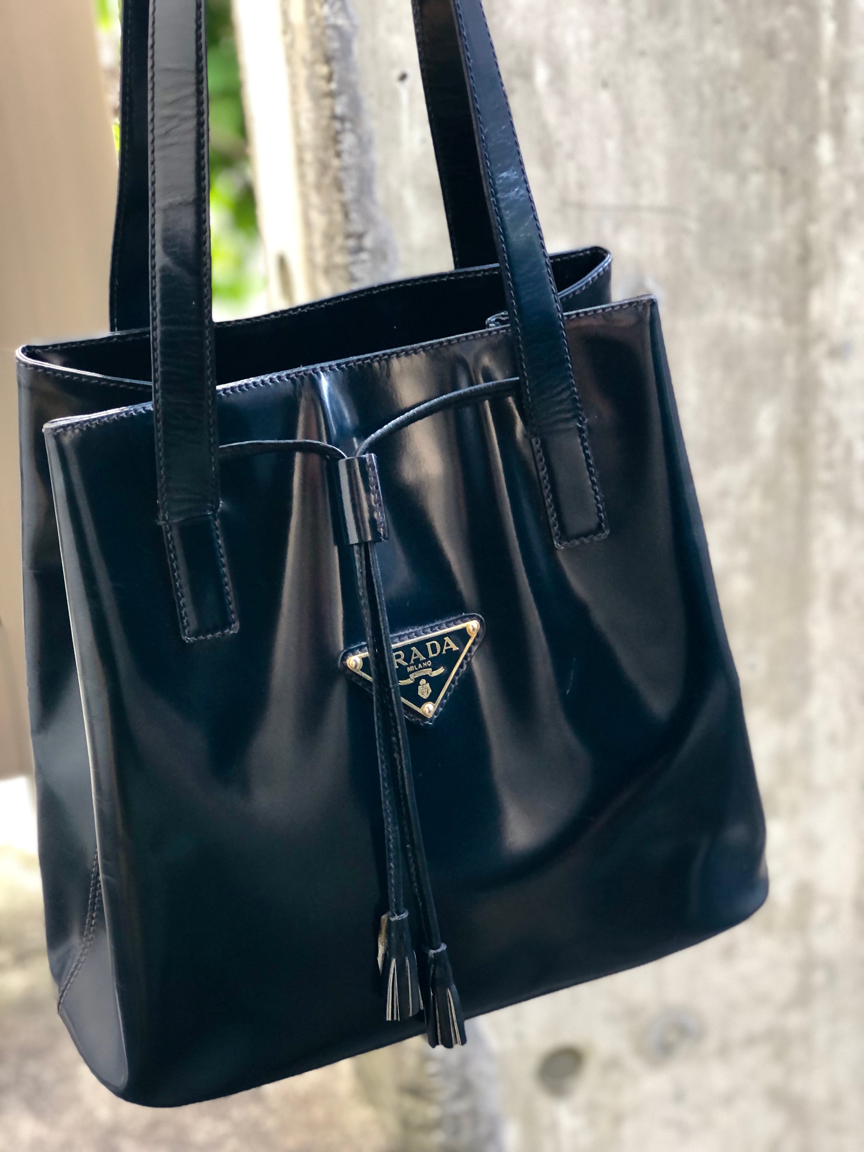 ★値下げ★【難あり】PRADA プラダ　エナメルバッグ