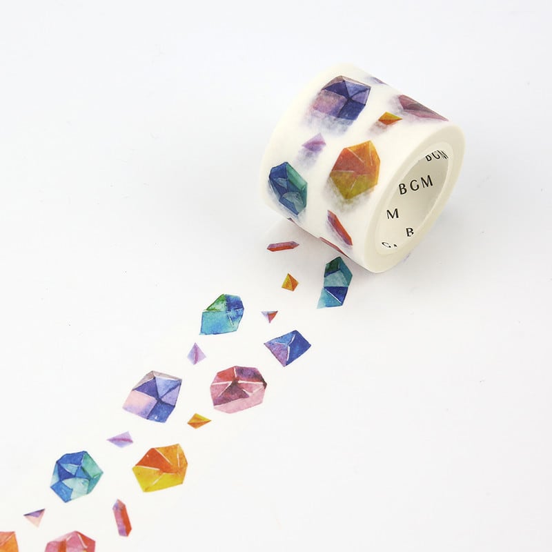 鉱物 マスキングテープ 30mm ライフ 可愛い宝石 Masking Tape American Minerals Gemmy You
